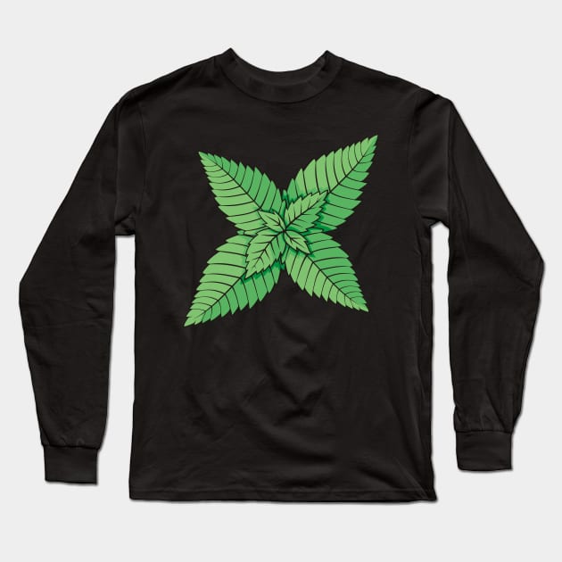 Mint Leaves Long Sleeve T-Shirt by sifis